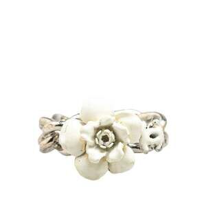 Chanel Cc Logo Ring Silver-Tone Metal #208216C52B